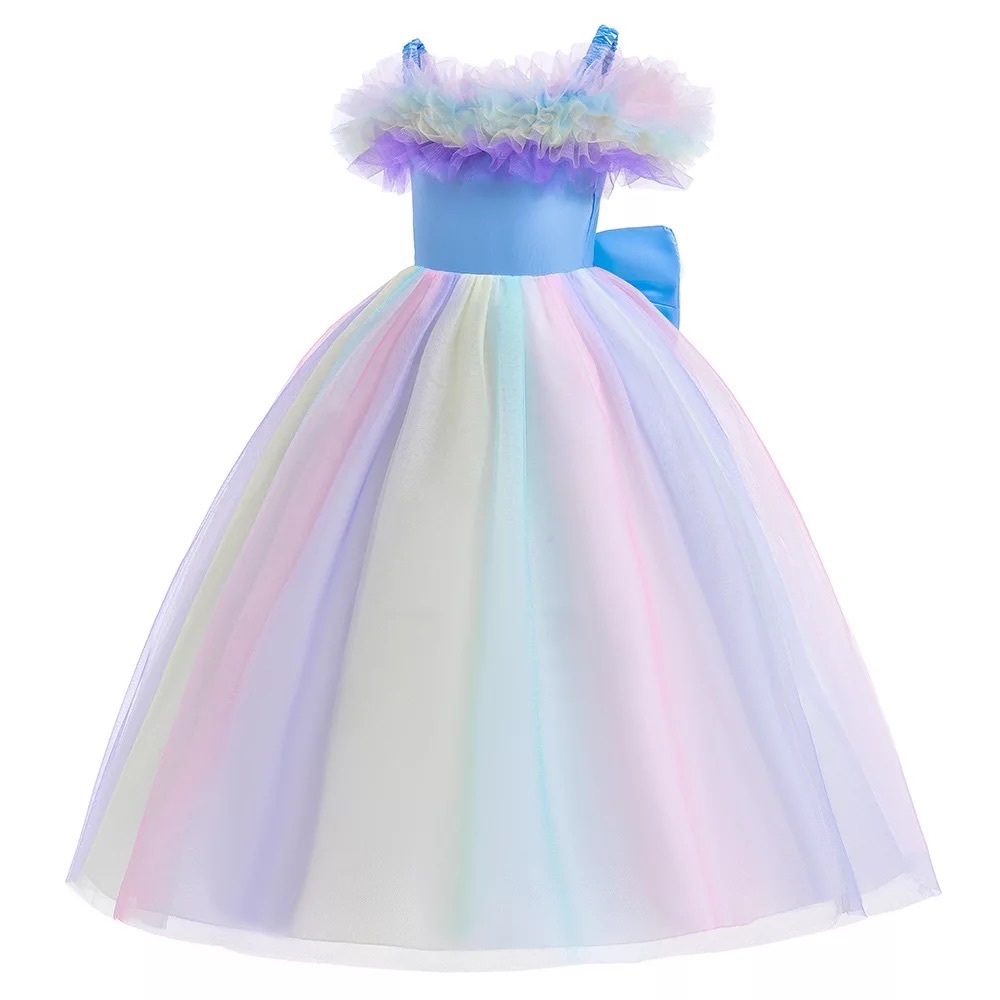 Rainbow 🌈 Princess 👸 Birthday Party Special Occasion Dress 5052 - Picture 2 of 9